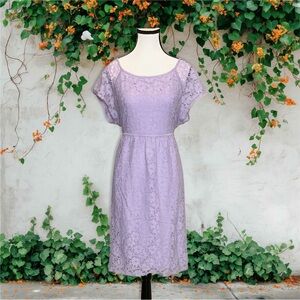 Motherhood Purple Flutter Sleeve Sundress
